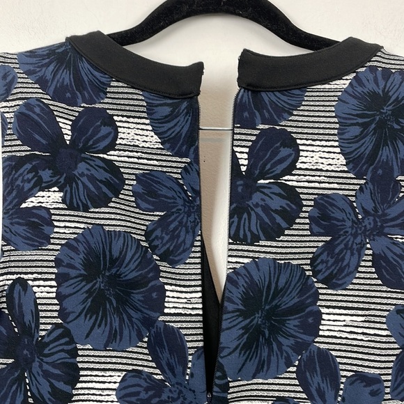 Ann Taylor sleeveless dress women size 8 flower print V neck A Line zip closure - Picture 7 of 8